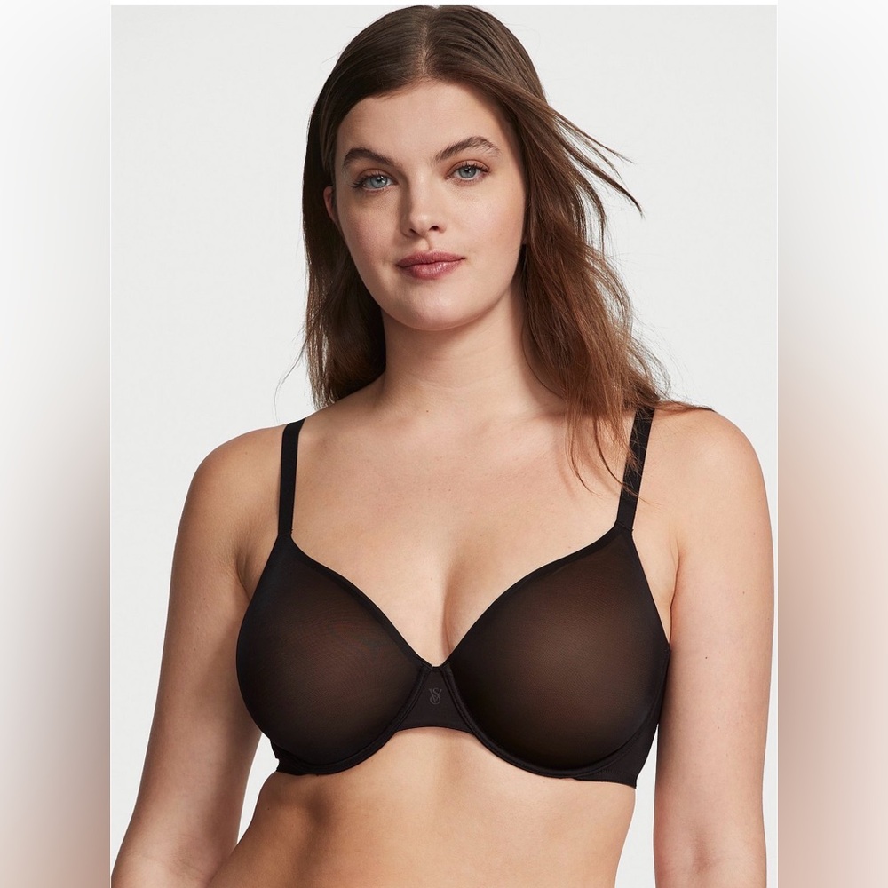 Victoria's Secret Angelight Lightly Lined Full Coverage Spacer Bra 40DD Black